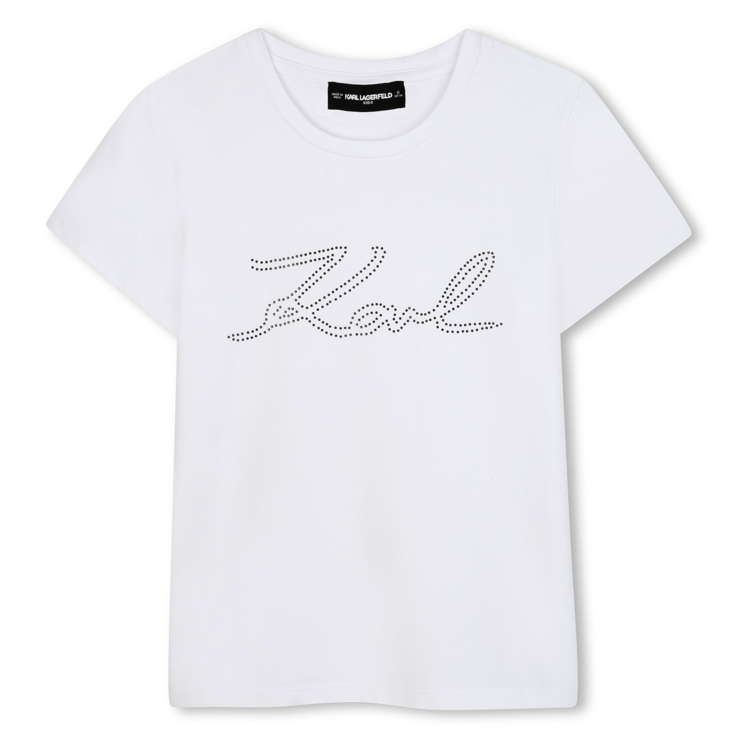 Girls White Logo T-Shirt, 2, hi-res