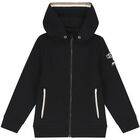 توب هودي بسحاب بالشعار باللون الأسود للأولاد, 1, hi-res