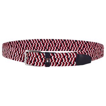 Boys White, Navy Blue, & Red Belt