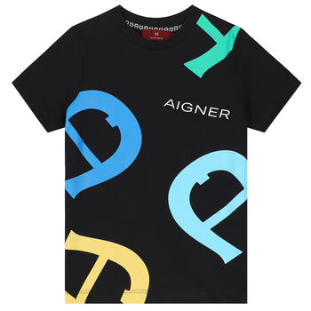 Boys Black Logo T-Shirt