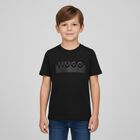 Boys Black Logo T-Shirt, 1, hi-res
