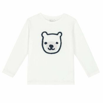 Younger Boys White Long Sleeve Top