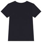 Boys Navy Blue Logo T-Shirt, 2, hi-res