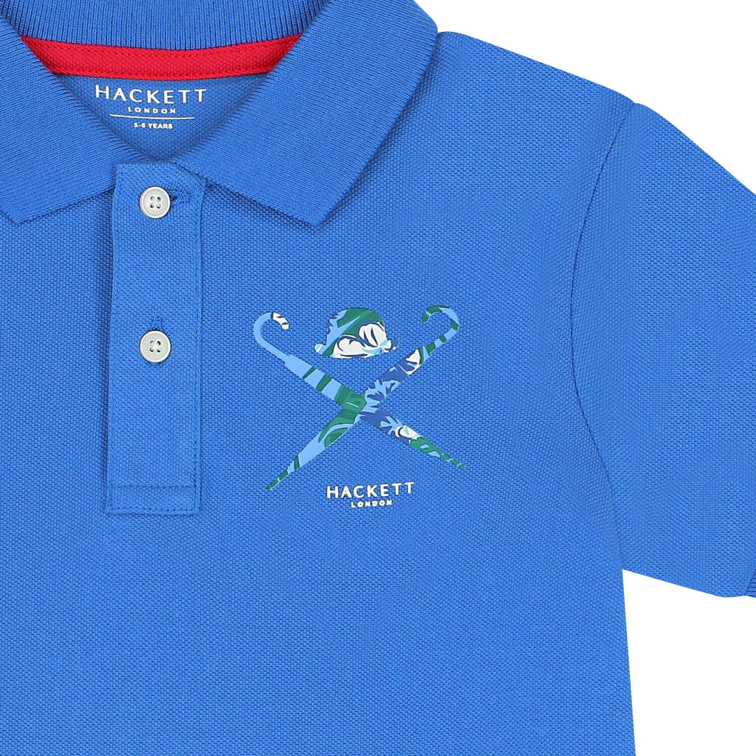 تيشيرت بولو بالشعار باللون الازرق , 2, hi-res