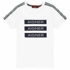 تيشيرت بالشعار باللون الابيض للاولاد, 2, hi-res