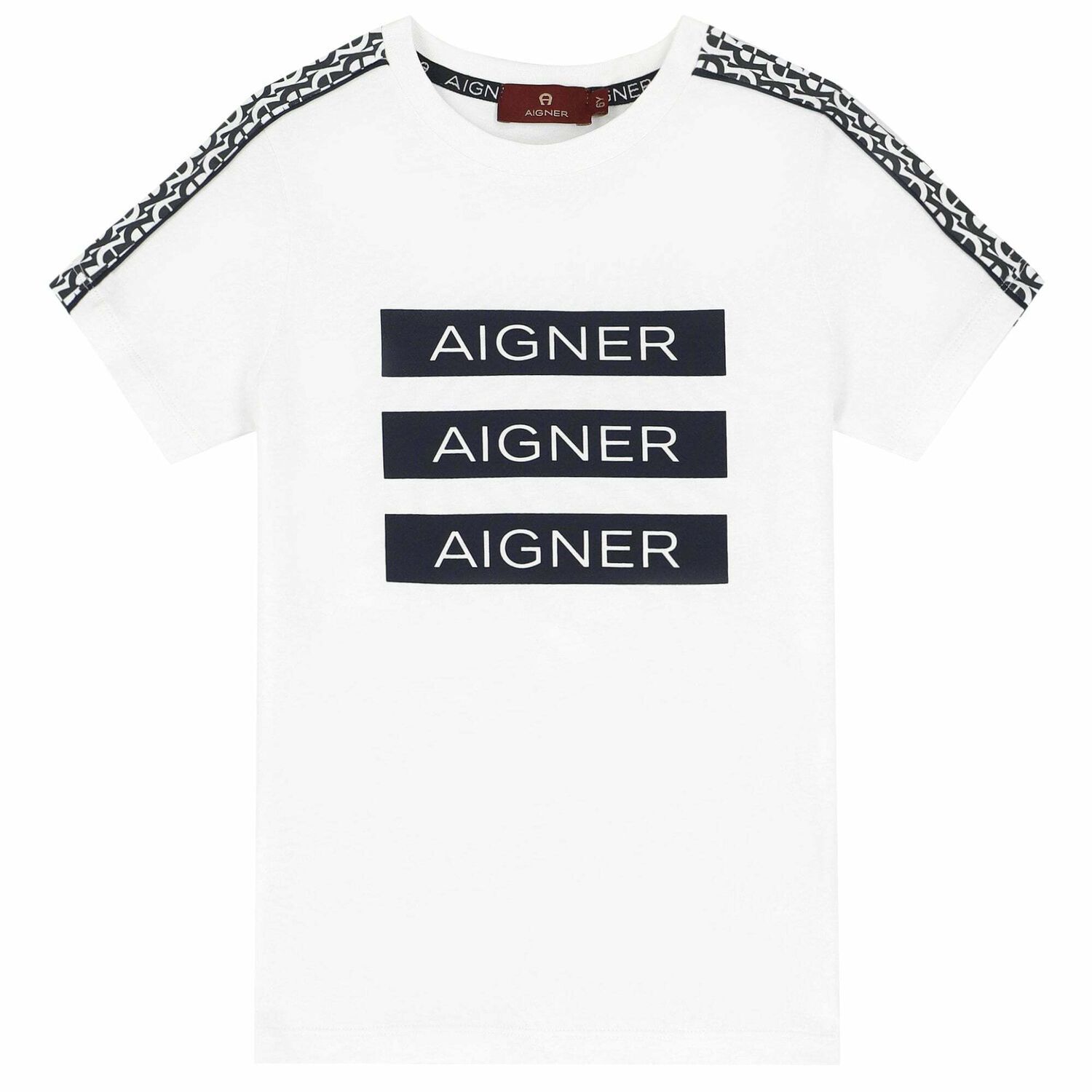 تيشيرت بالشعار باللون الابيض للاولاد, 2, hi-res