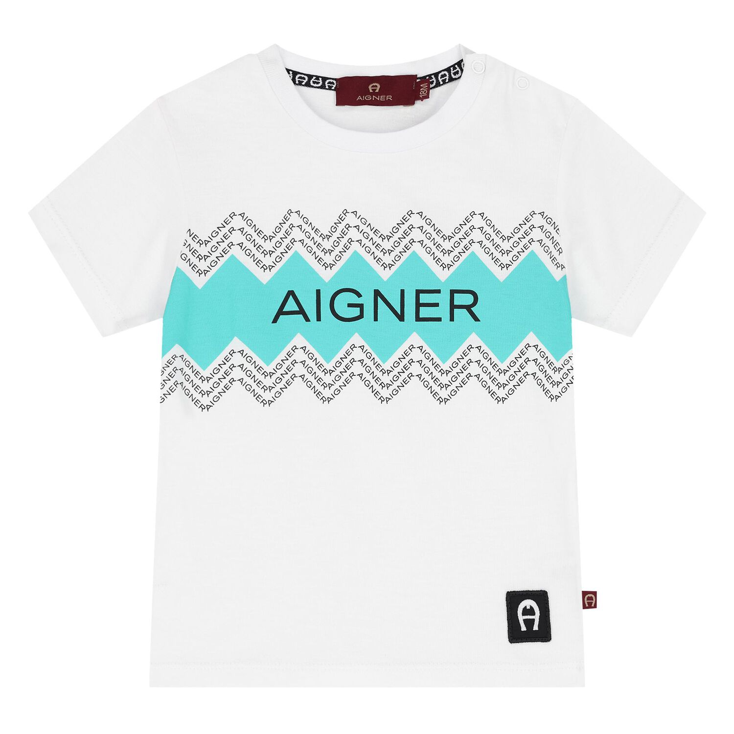 Younger Boys White & Aqua Logo Shorts Set, 2, hi-res image number null