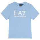 طقم شورتات للأولاد باللونين الأزرق والرمادي مع شعار, 2, hi-res