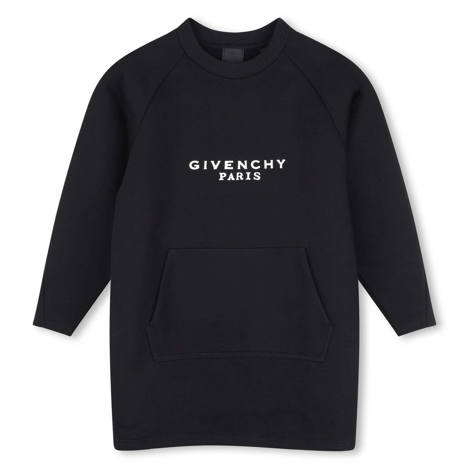 Girls Black Logo Dress, 1, hi-res