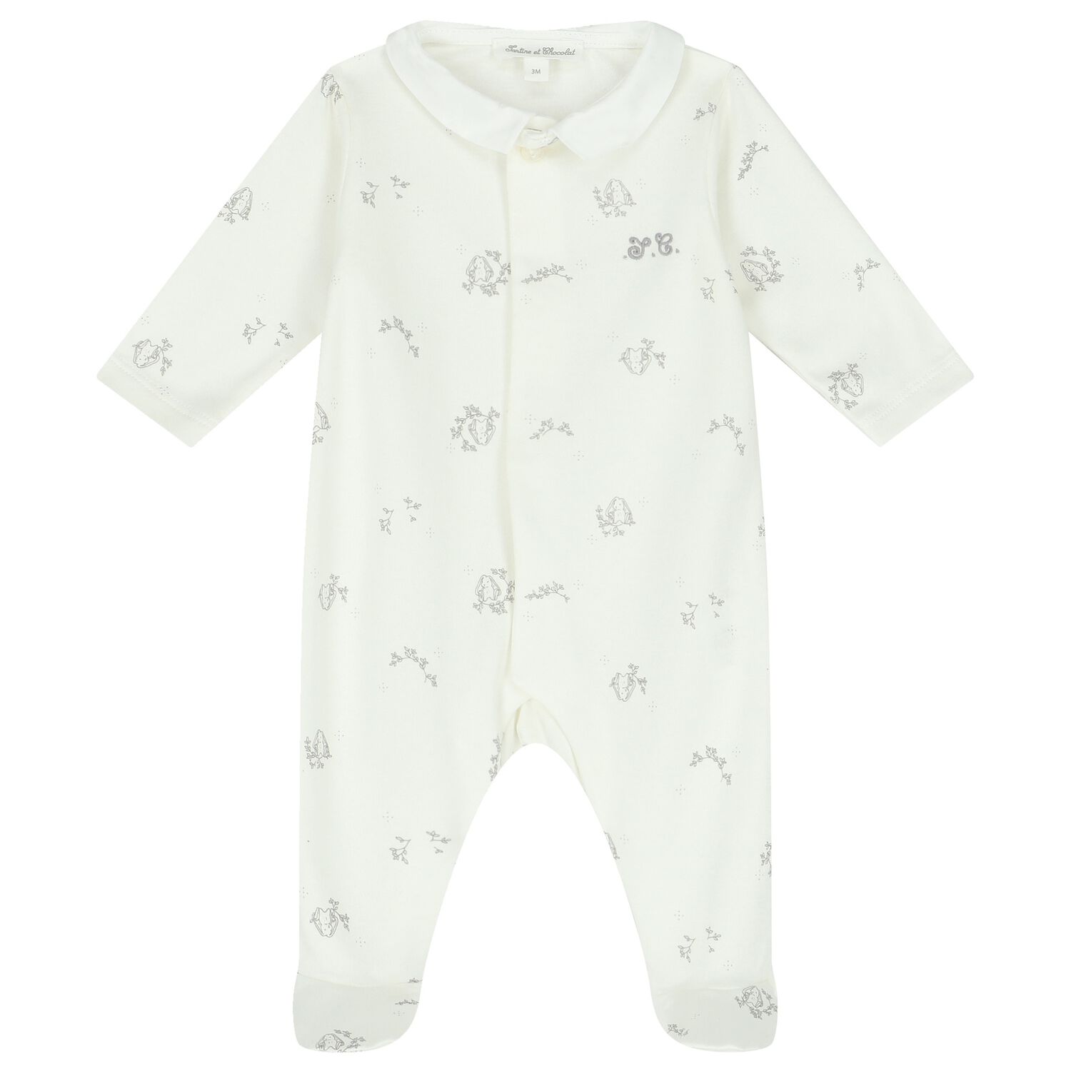 Ivory Rabbit Babygrow, 1, hi-res
