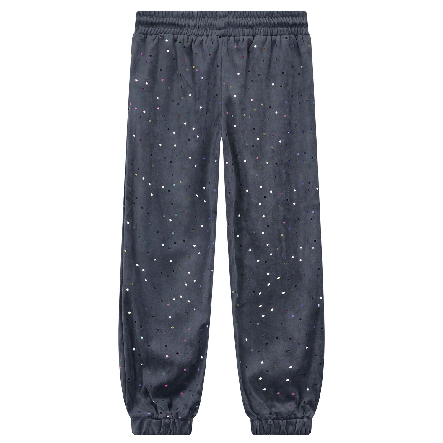 Girls Grey Dot Trousers, 1, hi-res