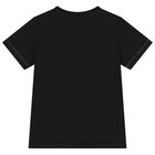 Boys Black Logo T-Shirt, 1, hi-res