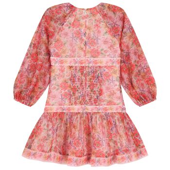 Girls Pink Floral Dress