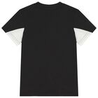 Boys Black logo T-Shirt, 1, hi-res