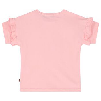 Younger Girls Pink & Gold Logo Heart T-Shirt