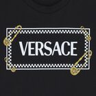 تيشيرت أولاد بالشعار باللون الأسود, 1, hi-res