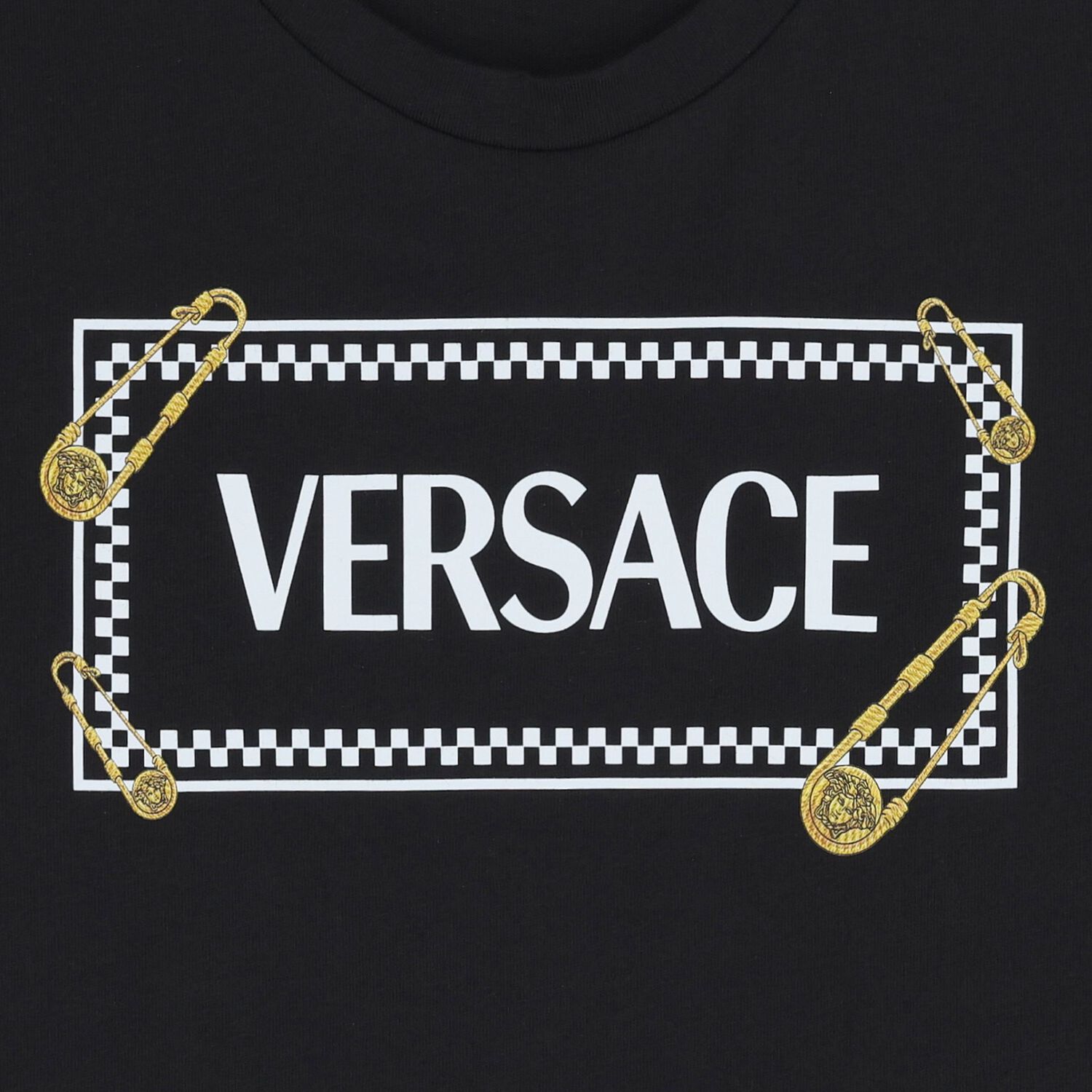 تيشيرت أولاد بالشعار باللون الأسود, 1, hi-res