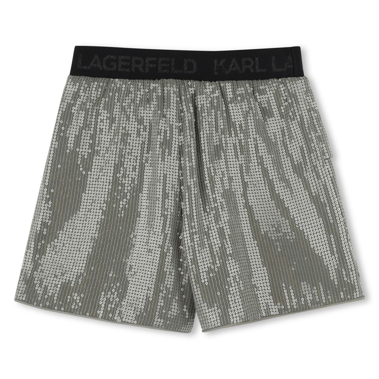 Girls Green Logo Sequin Shorts, 1, hi-res image number null