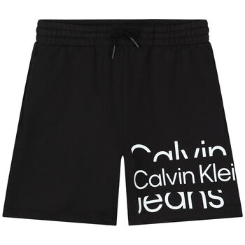 Boys Black Logo Shorts