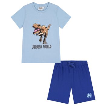 Boys Blue Jurassic Shorts Set