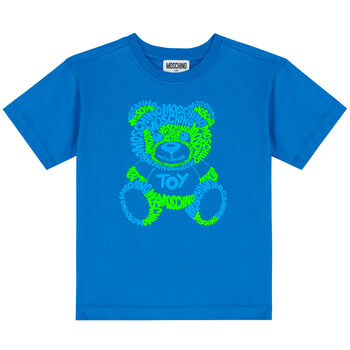 Blue Teddy Bear Logo T-Shirt