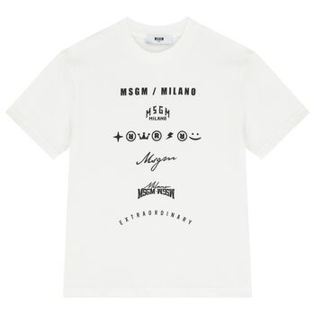 Boys Ivory Logo T-Shirt
