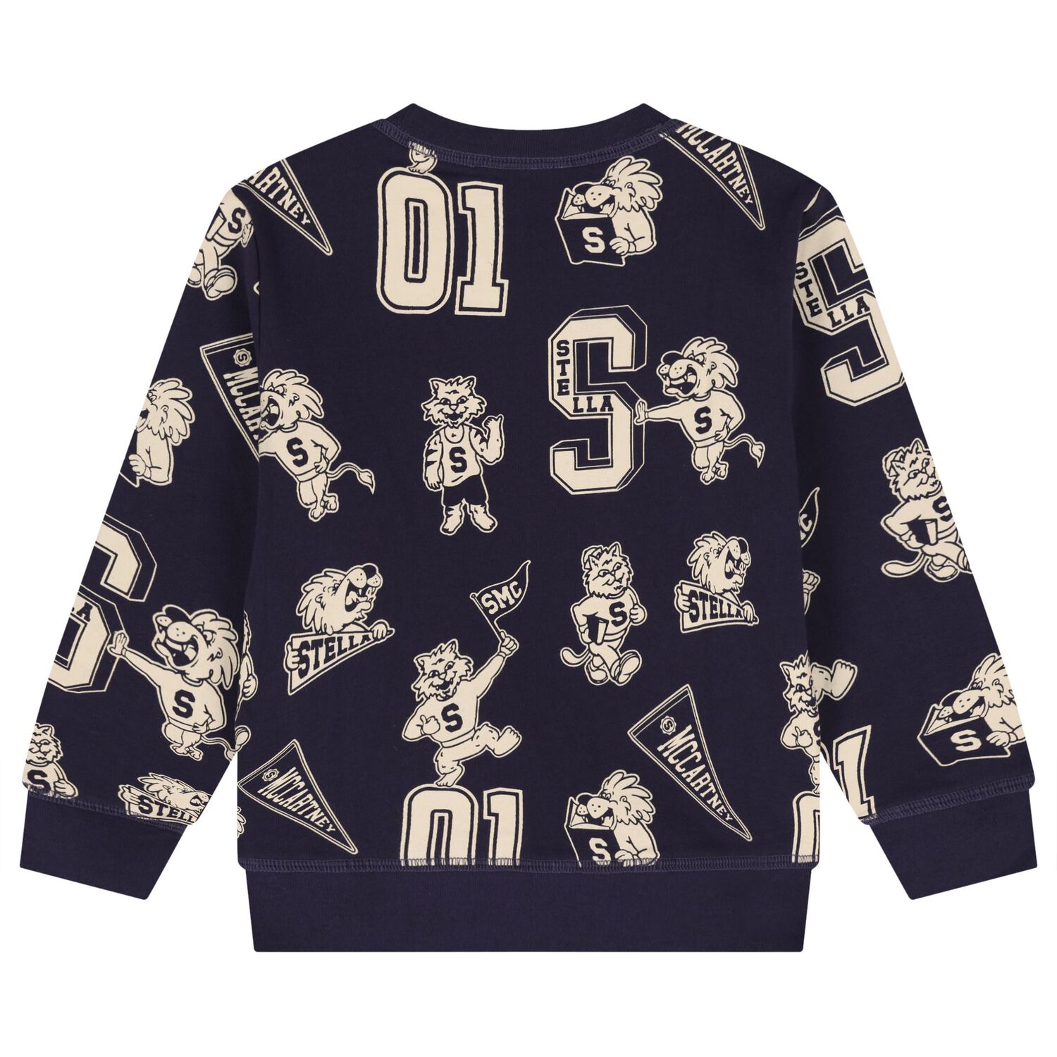 Boys Navy Blue Lion & Tiger Sweatshirt, 1, hi-res