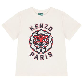 تيشيرت  بالشعار باللون البيج