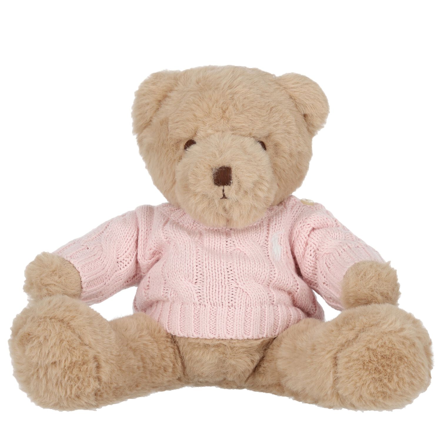 Girls Beige & Pink Teddy Bear Soft Toy ( 20cm ), 1, hi-res