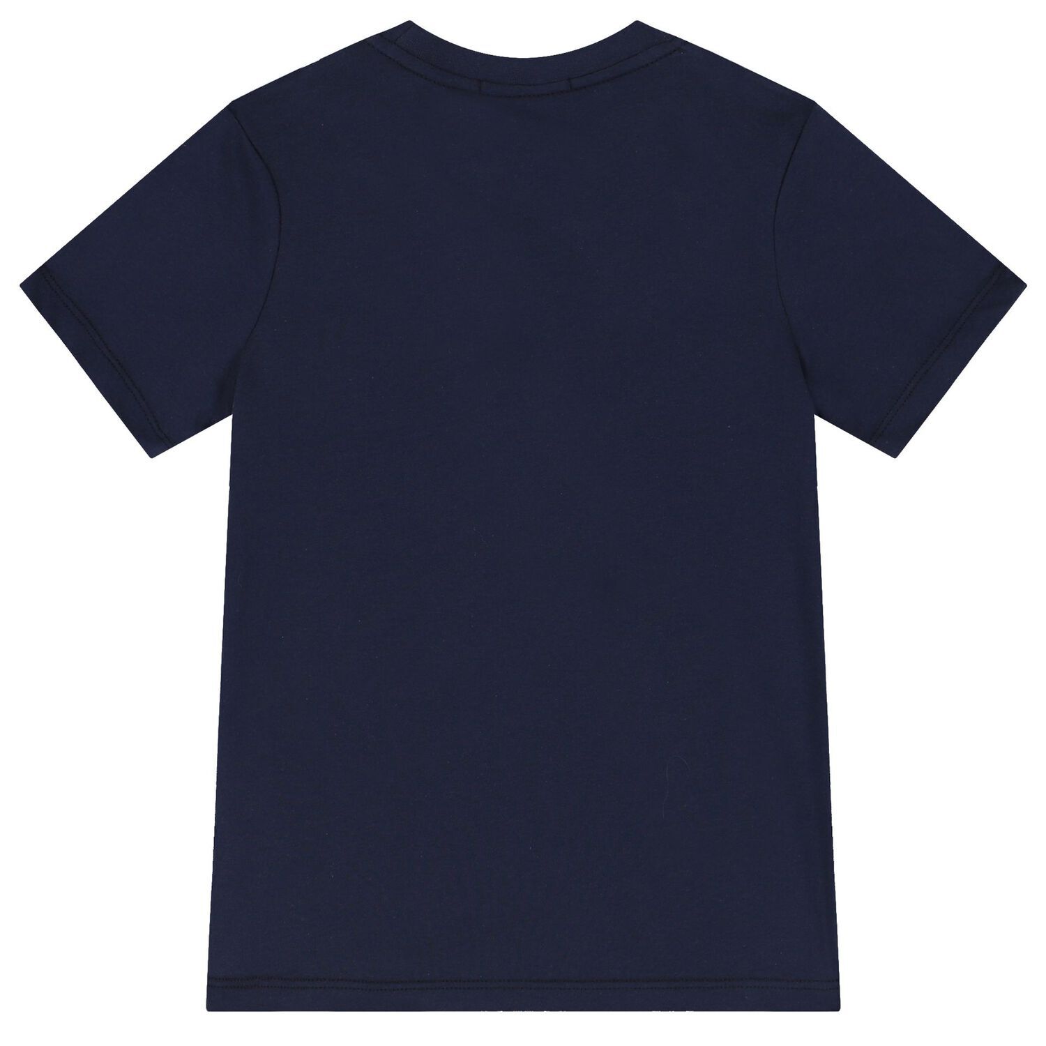 Boys Navy Blue & Gold Logo T-Shirt, 2, hi-res