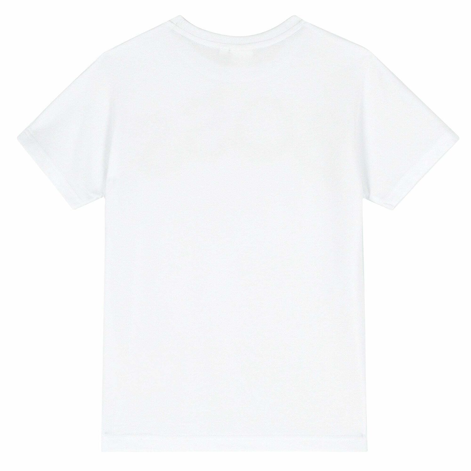 Boys White Logo T-Shirt, 1, hi-res