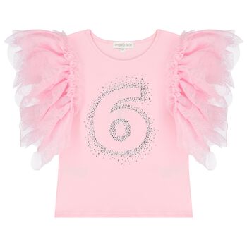 Girls Pink 6th Birthday T-Shirt