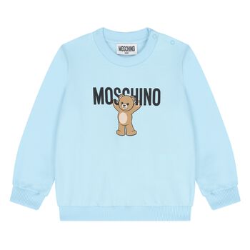 Younger Blue Teddy Bear Logo Sweatshirt