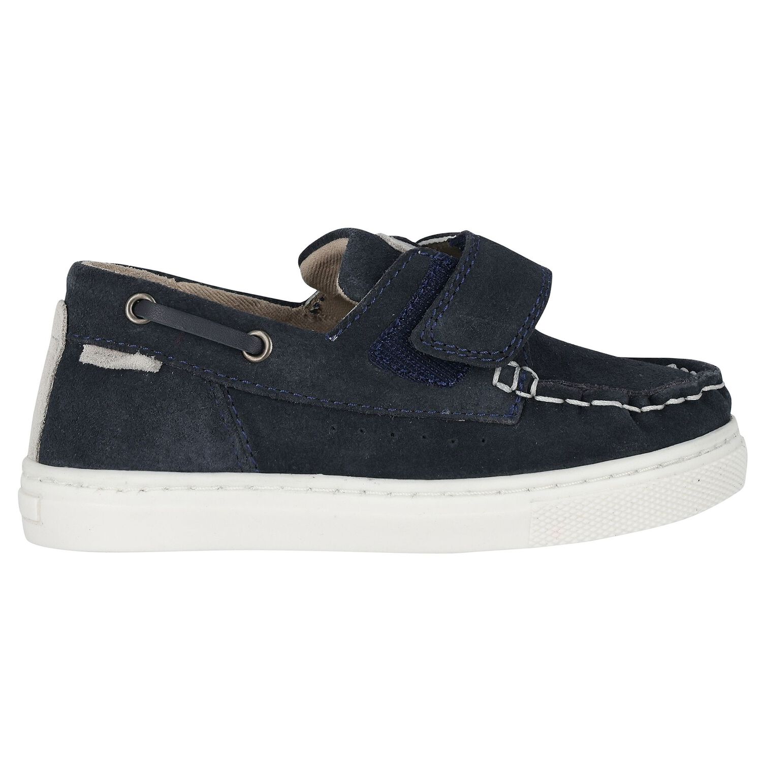 Younger Boys Navy Blue Suede Shoes, 1, hi-res