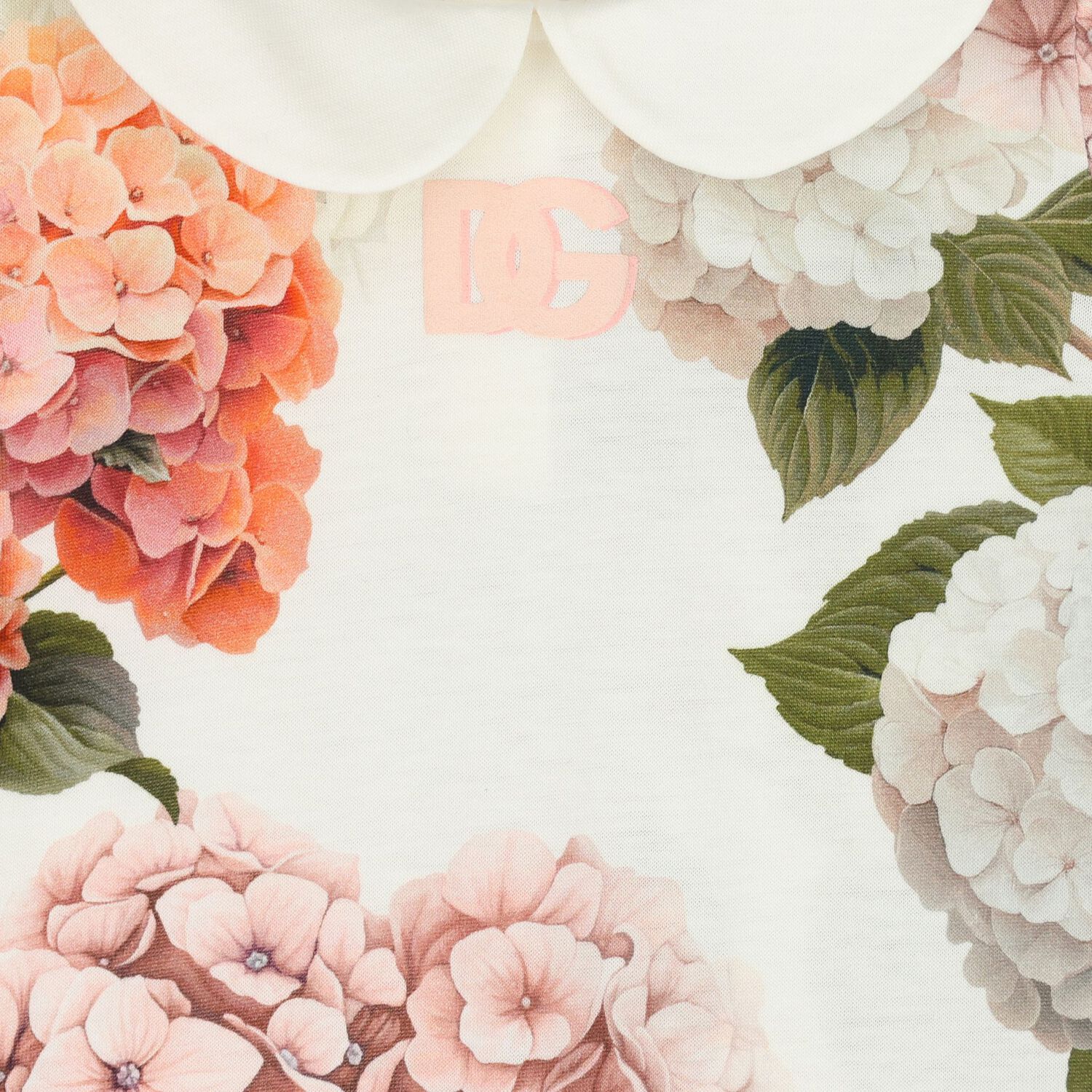 Baby Girls Ivory & Pink Floral Logo Romper Set, 1, hi-res
