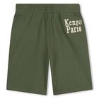 Boys Green Logo Shorts, 1, hi-res