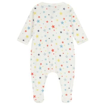 Baby Girls Ivory Star Babygrow