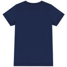 Boys Navy Blue Logo T-Shirt, 1, hi-res