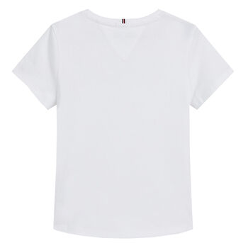 Girls White Logo T-Shirt 