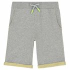 Boys Grey Logo Shorts, 2, hi-res