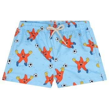 Boys Blue Starsfish Swim Shorts