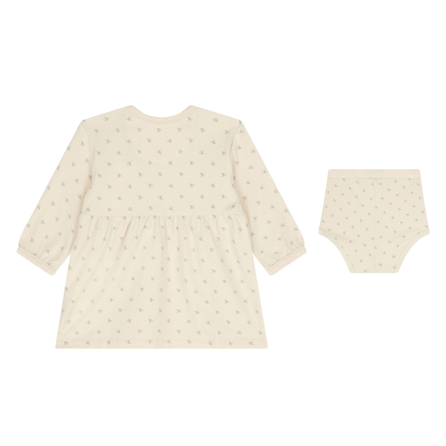 Baby Girls Ivory Logo Dress Set, 1, hi-res