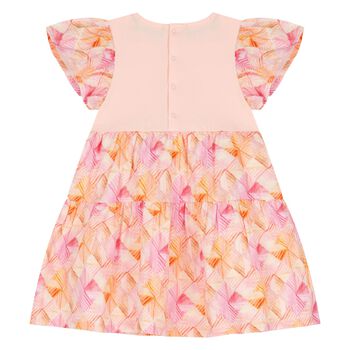 Younger Girls Pink & Orange Bag Dress