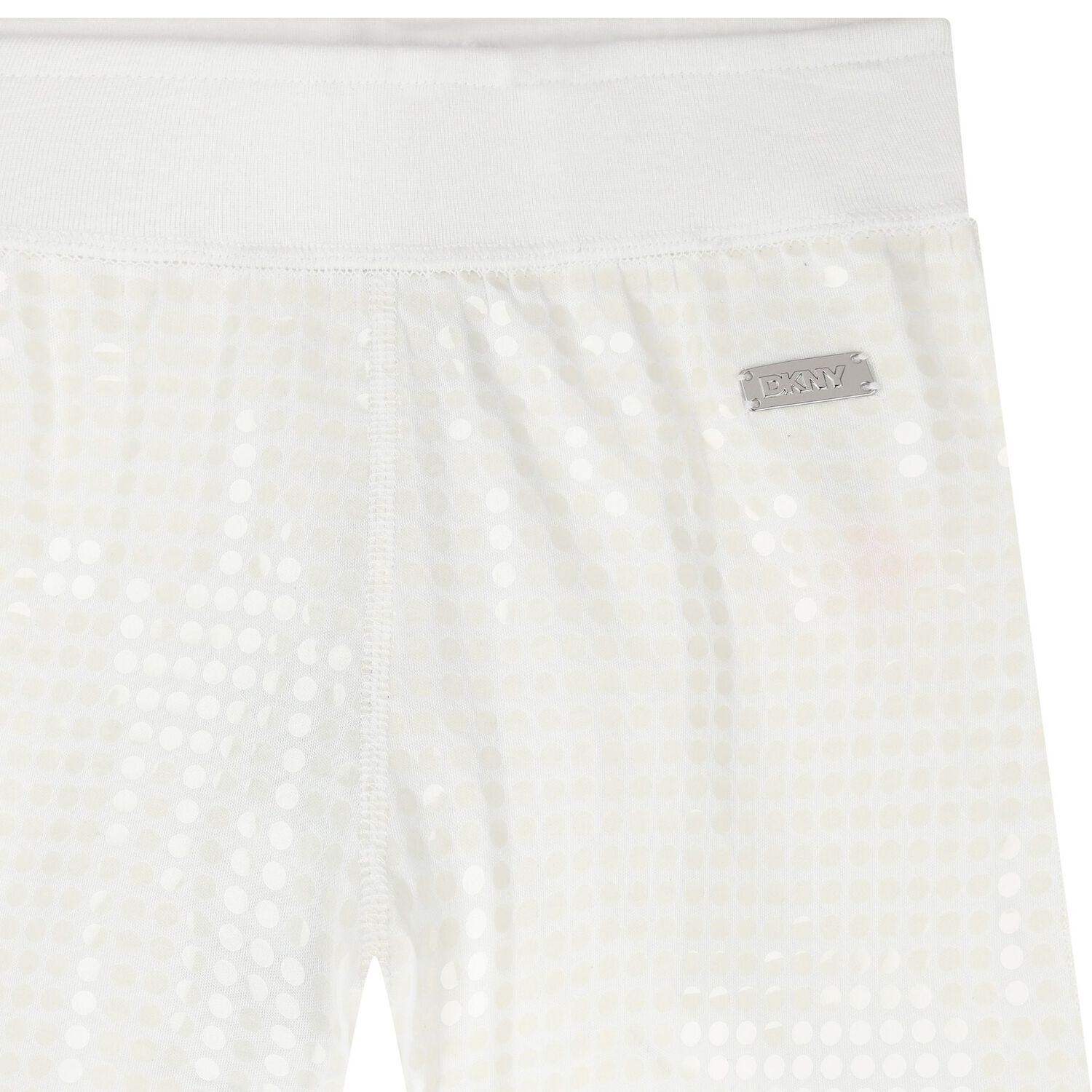 Girls White Logo Sequin Shorts, 1, hi-res image number null