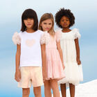 Girls White Ruffled Heart T-Shirt, 1, hi-res