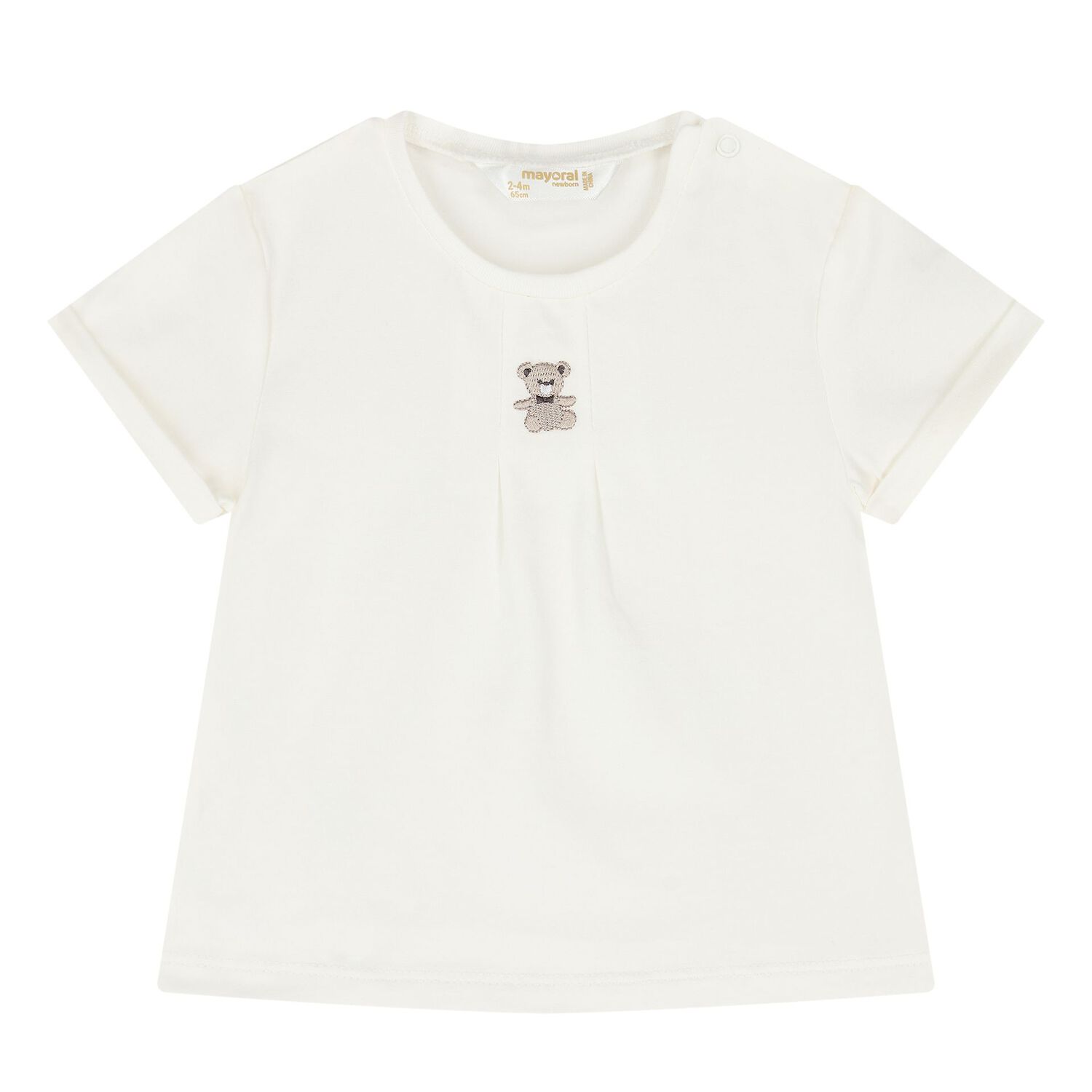 Baby Boys Ivory & Beige Teddy Bear Shorts Set, 1, hi-res