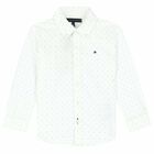 Younger Boys White Logo Shirt, 1, hi-res