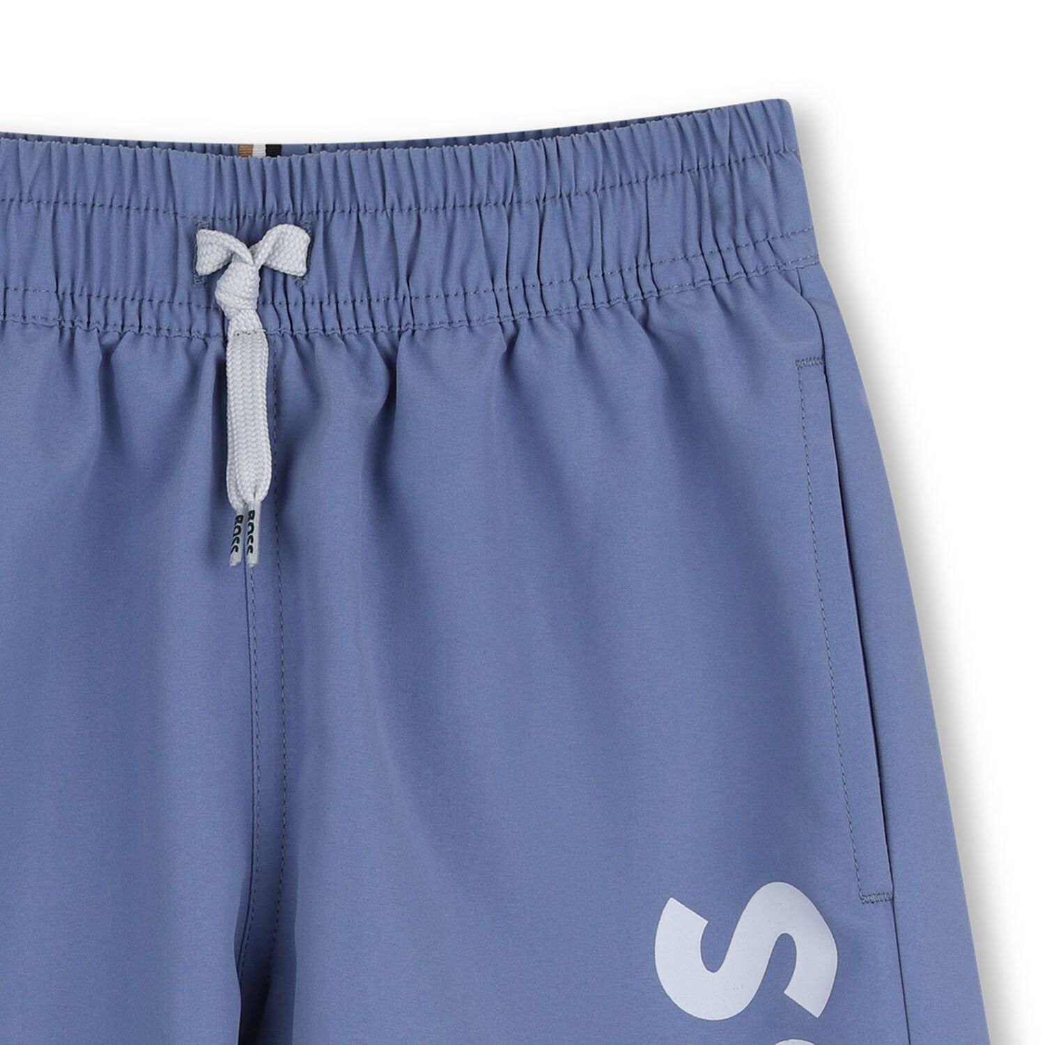 Boys Blue Logo Swim Shorts, 2, hi-res