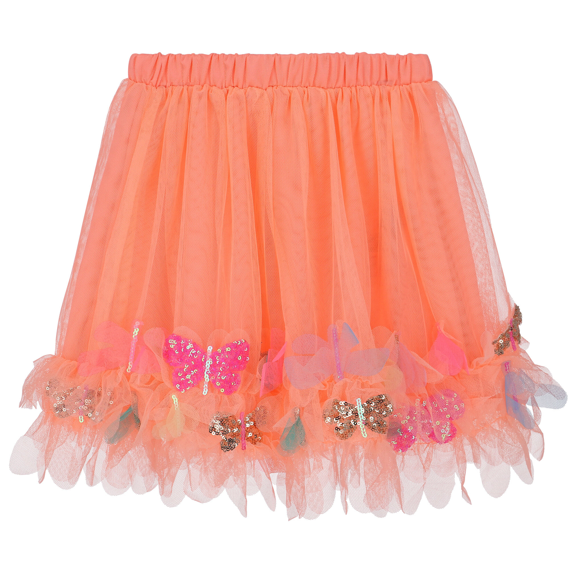 BILLIEBLUSH Girls Orange Butterfly Tulle Skirt Junior Couture UAE