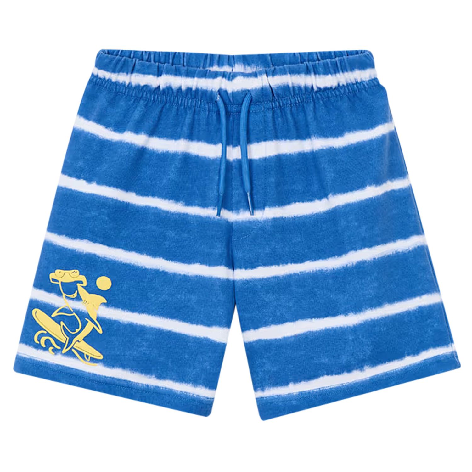Boys Blue & White Striped Shorts, 1, hi-res
